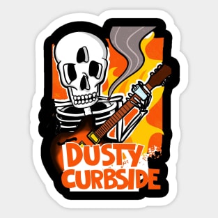 Dusty Curbside Bluesman Skull Sticker